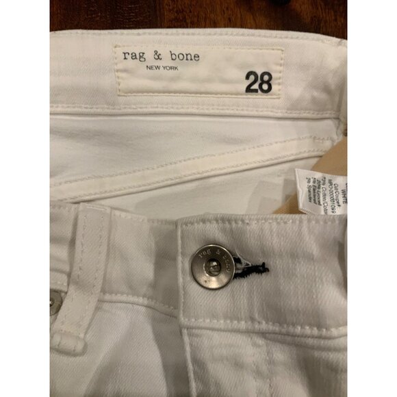 rag & bone White High Rise Skinny Ankle Denim Jeans, Size 28 - Picture 4 of 10